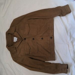 Faux Suede Cropped Jacket